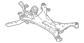 Подрамник задний Nissan Altima 19-24 fwd