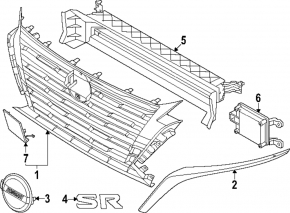 Эмблема решетки радиатора grill Nissan Altima 23-25