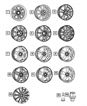 Гайка колесная d21 M14x1.5 Dodge Challenger 09-10