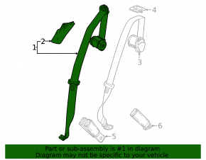 Centură de siguranță 2 rânduri spate stânga Chevrolet Equinox EV 24-26