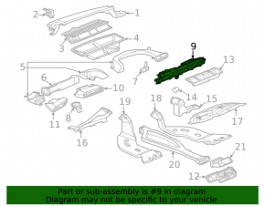 Deflector de aer pentru pasagerul din față, dreapta, Audi A3 22-26