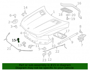 Отбойник капота левый Mercedes GLS-class X166 13-19 на капоте