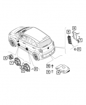 Сабвуфер Fiat 500L 14-19
