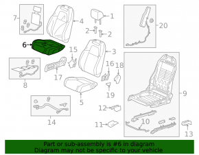 Пассажирское сидение Honda CRV 17-22 без airbag, механич, ткань черное, под чистку