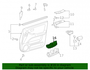 Управление стеклоподъемником передним правым Lexus RX300 98-03 с накладкой