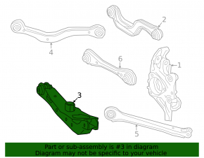 Braț de control inferior sub arcul spate stânga Chevrolet Equinox EV 24-26