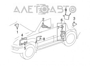 Компьютер управления пневмоподвеской Lexus GX470 03-07