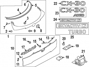 Эмблема значок двери багажника Mazda CX-30 20-23