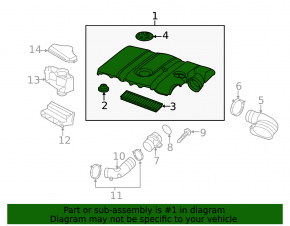 Корпус воздушного фильтра VW Jetta 11-14 USA 2.5