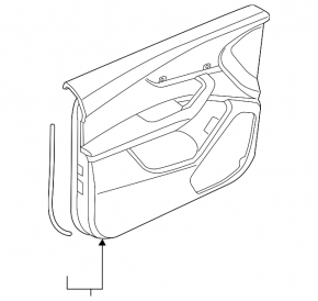 Ornamente ușă față stânga Audi Q8 19-25 piele neagră