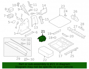Карман багажника правый BMW X3 F25 11-17