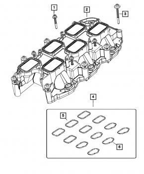Коллектор впускной нижняя часть Chrysler 300 11-23 3.6