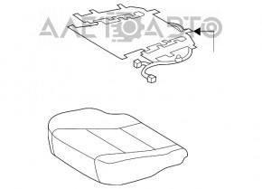 Водительское сидение Toyota Camry v50 12-14 usa без airbag, механическое, ткань серое