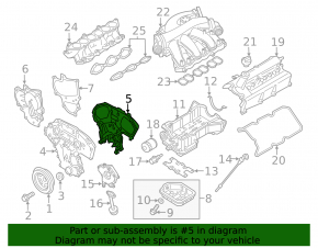 Передняя крышка двигателя Nissan Maxima A36 16-18 внутренняя