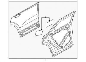 Ansamblu ușă spate dreapta Volvo XC60 18-23