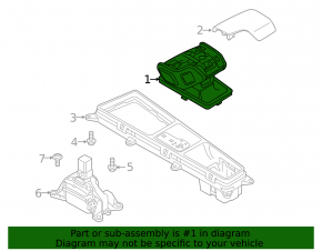 Ручка КПП Audi A6 C8 19-25 кожа черная с серой строчкой