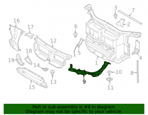 Кронштейн крепления фары правый BMW X1 E84 13-15