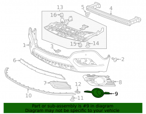 Grila bara fata stanga Buick Encore 13-16 cu crom pentru PTF