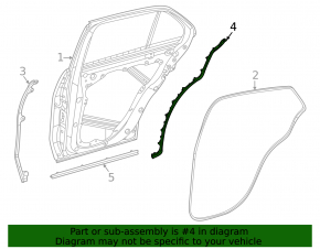 Garnitură ușă laterală, spate stânga, Mercedes X167 GLS 450 580 20-26 spate