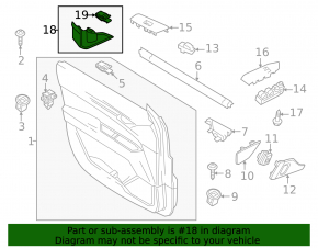 Dop ușă triunghi interior față stânga negru pentru Mazda CX-50 23-25
