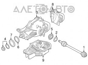 Cutie de viteze diferențial spate BMW 5 G30 17-20 2.0T 2.93 105k
