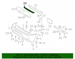 Накладка усилителя переднего бампера Lexus RX400h 04-08