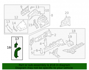 Окуляр левый Mitsubishi Outlander 14-22