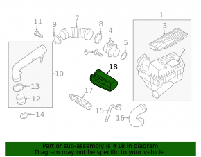 Воздухоприемник Audi Q3 8U 15-18 в сборе 5 частей