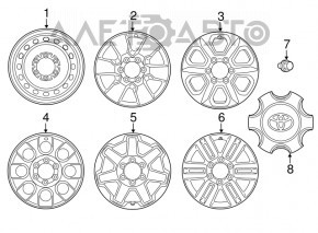 Гайка колесная d21 M12x1.5 Toyota Highlander 01-07 тип 1