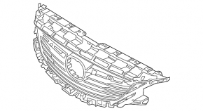 Решетка радиатора grill Mazda 6 14-17 в сборе