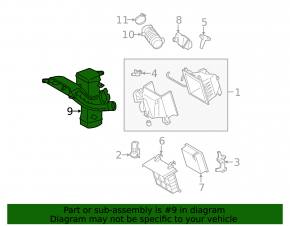 Воздухоприемник Toyota Sienna 11-16 3.5
