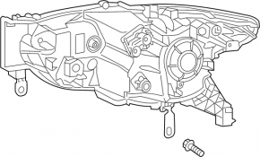 Far stânga față asamblată Infiniti QX60 16-18 restilizat, xenon