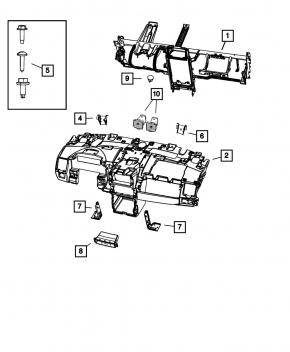 Каркас торпеды Dodge Grand Caravan 11-20