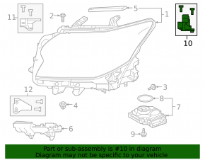 Крепление правой фары верхнее внешнее Lexus GX460 14-23 рест