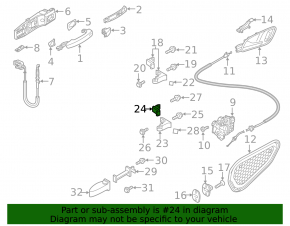 Петля двери нижняя передняя правая Audi A3 8V 17-20 4d, 5d, 2 части