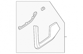 Ornamente laterale stânga Audi A3 22-26, gri