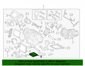 Радиатор отопителя печки Land Rover Range Rover Evoque 12-19