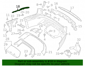 Capac bara spate dreapta pentru Land Rover Range Rover Velar 18-23, negru lucios