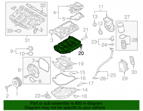 Полуподдон масляный VW Golf 15-19 1.8T