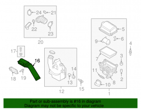 Воздухоприемник Hyundai Elantra AD 17-20 1.4 2.0