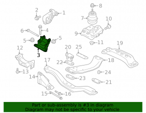 Suport central motor pentru Subaru Outback 10-12 MKPP