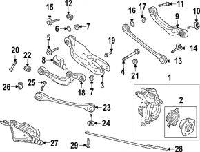 Braț de control transversal față stânga spate superior pentru Audi A8 19-25