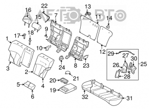 Задний ряд сидений 2 ряд Subaru Outback 10-12