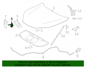 Buclă de blocare capotă Lexus NX200t NX300 NX300h 15-21