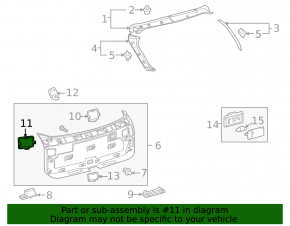 Заглушка двери багажника левая Lexus RX350 RX450h 10-15 беж