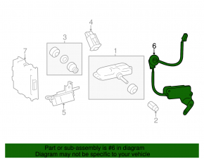 Initiator, tire pressure monitor rear Lexus ES300h ES350 13-18
