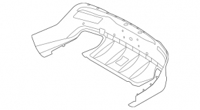 Prelungire bară spate Mercedes GLE 53/63 21-23 pentru senzori de parcare, pentru bara de remorcare, pachet AMG