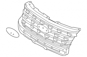 Решетка радиатора grill Ford Explorer 18-19 рест серая мат