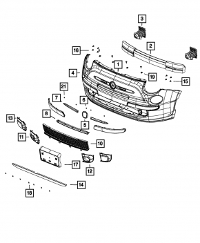 Capacul de bara fata dreapta pentru Fiat 500 12-13
