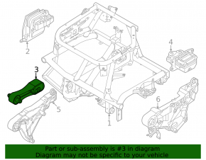 Подушка двигателя задняя Mini Cooper Countryman F60 17-24 All4, 1.5, АКПП
